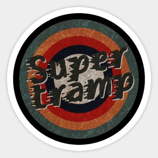 Retro Color Typography Faded Style Supertramp Sticker